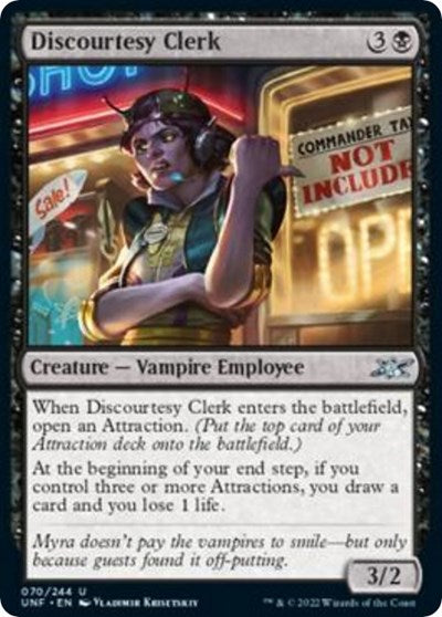 Discourtesy Clerk (Unfinity) Near Mint