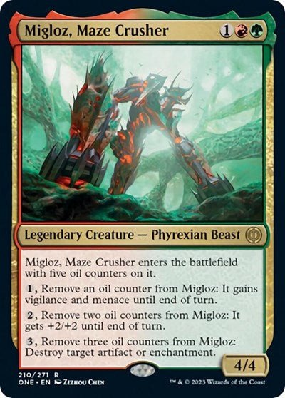 Migloz, Maze Crusher (Phyrexia: All Will Be One) Near Mint - Nick Nack's Full Frontal Attack
