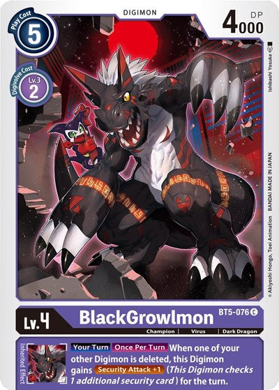 BlackGrowlmon (Battle of Omni) Near Mint