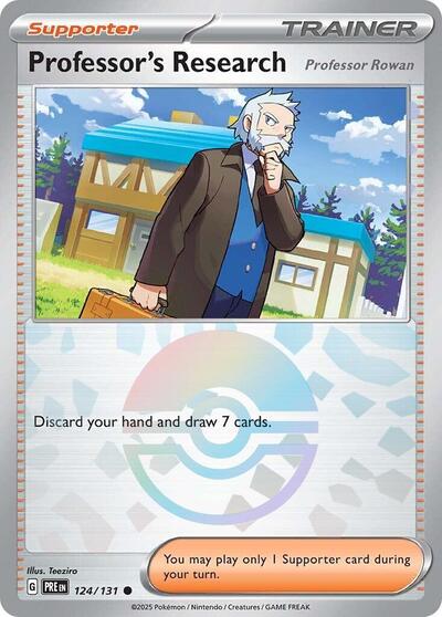Professor's Research (Professor Rowan) (Poke Ball Pattern) (SV: Prismatic Evolutions) Near Mint Holofoil - Nick Nack's Full Frontal Attack