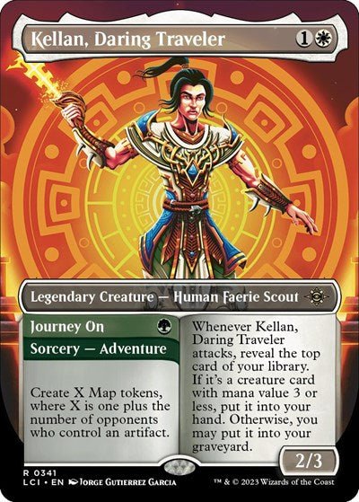 Kellan, Daring Traveler (Borderless) (The Lost Caverns of Ixalan) Near Mint - Nick Nack's Full Frontal Attack