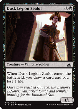 Dusk Legion Zealot (Rivals of Ixalan) Near Mint - Nick Nack's Full Frontal Attack