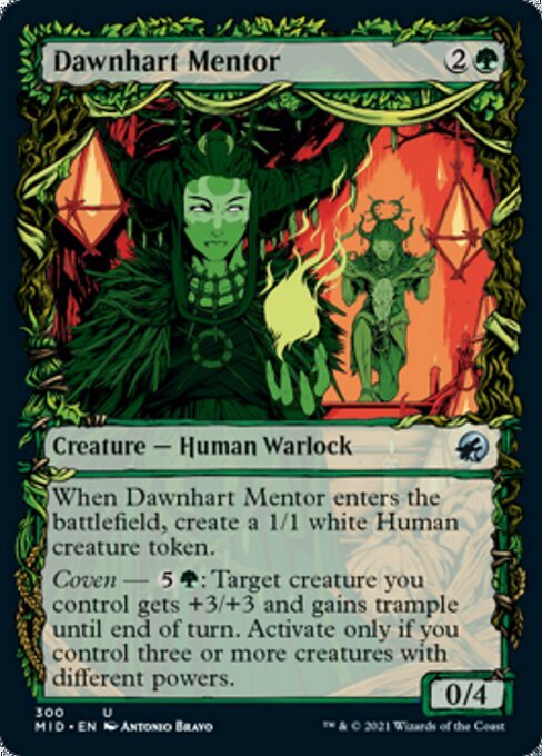 Dawnhart Mentor (Showcase) (Innistrad: Midnight Hunt) Near Mint - Nick Nack's Full Frontal Attack