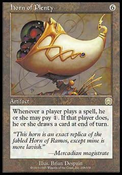 Horn of Plenty (Mercadian Masques) Medium Play - Nick Nack's Full Frontal Attack