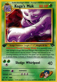 Koga's Muk (Gym Challenge) Light Play 1st Edition