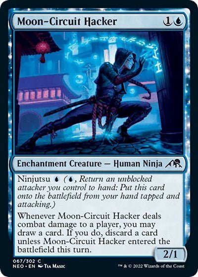Moon-Circuit Hacker (Kamigawa: Neon Dynasty) Near Mint Foil - Nick Nack's Full Frontal Attack