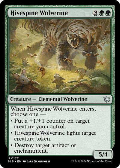 Hivespine Wolverine (Bloomburrow) Near Mint