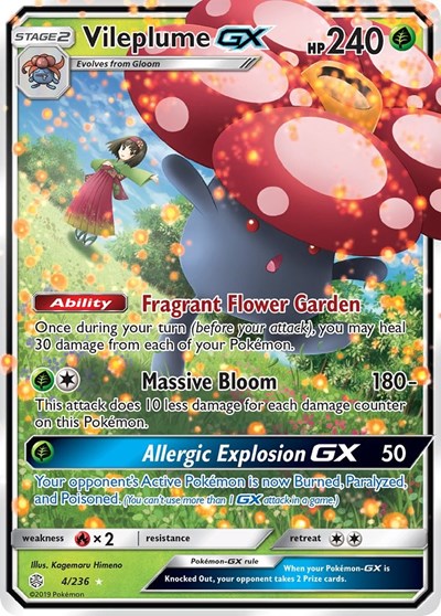 Vileplume GX (SM - Cosmic Eclipse) Near Mint Holofoil