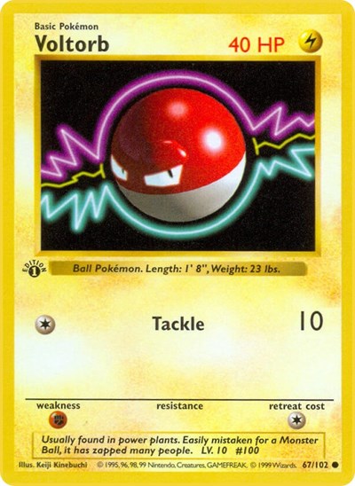 Voltorb (Base Set (Shadowless)) Damaged / Poor Unlimited