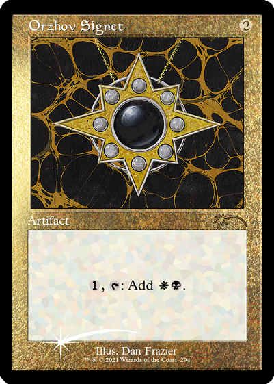 Orzhov Signet (Retro) (lámina grabada) [Secret Lair Drop Series]