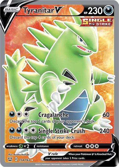 Tyranitar V (Full Art) (SWSH05: Battle Styles) Near Mint Holofoil