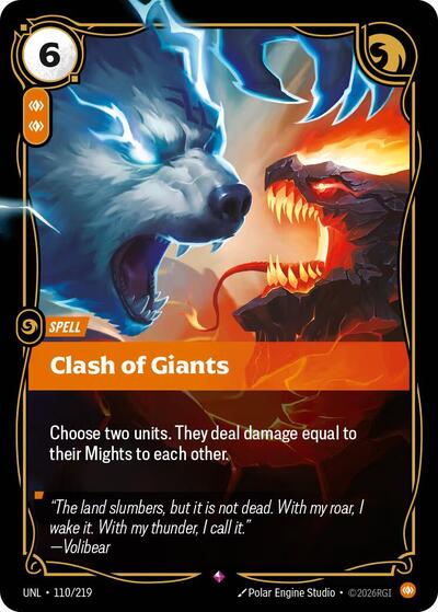Clash of Giants (Unleashed) Near Mint Foil