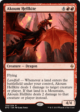 Akoum Hellkite (Battle for Zendikar) Near Mint - Nick Nack's Full Frontal Attack