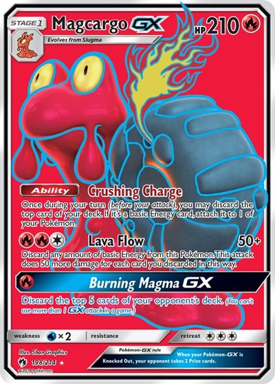 Magcargo GX (Full Art) (SM - Lost Thunder) Near Mint Holofoil
