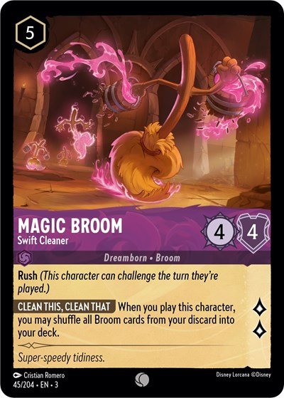 Magic Broom - Swift Cleaner (Into the Inklands) Near Mint - Nick Nack's Full Frontal Attack