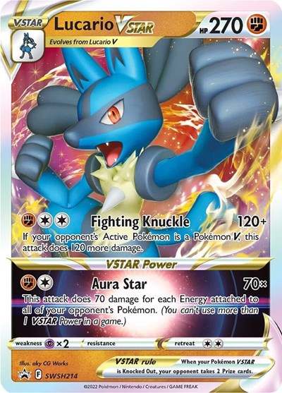 Lucario VSTAR - SWSH214 (SWSH: Sword & Shield Promo Cards) Near Mint Holofoil