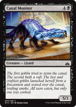 Canal Monitor (Rivals of Ixalan) Near Mint - Nick Nack's Full Frontal Attack