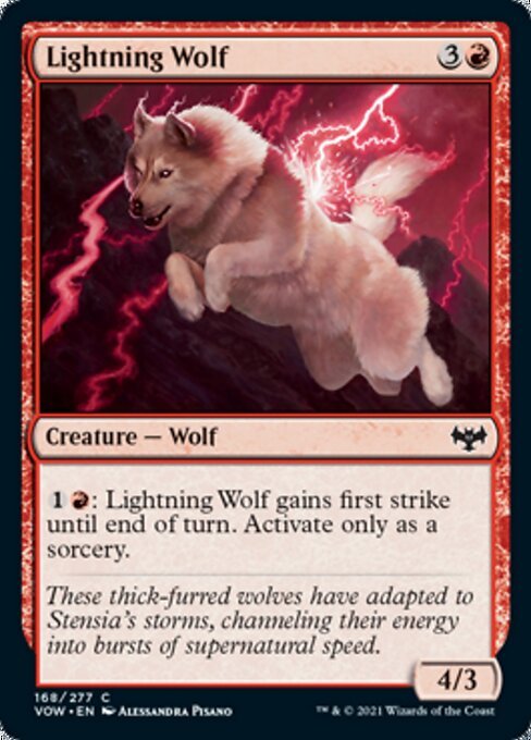 Lightning Wolf (Innistrad: Crimson Vow) Near Mint - Nick Nack's Full Frontal Attack