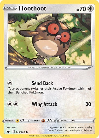 Hoothoot (SWSH01: Sword & Shield Base Set) Near Mint - Nick Nack's Full Frontal Attack