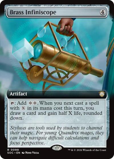 Brass Infiniscope (Extended Art) (Commander: Secrets of Strixhaven) Near Mint - Nick Nack's Full Frontal Attack