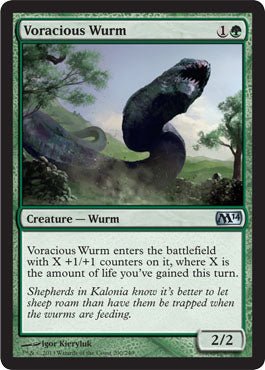 Voracious Wurm (Magic 2014 Core Set) Near Mint - Nick Nack's Full Frontal Attack