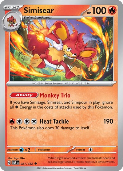 Simisear (Scarlet and Violet: Paradox Rift) Near Mint