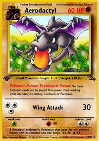 Aerodactyl (Fossil) Light Play 1st Edition