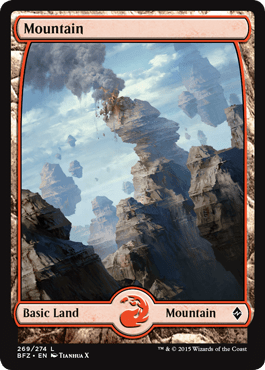 Mountain (269) (Full Art) (Battle for Zendikar) Near Mint - Nick Nack's Full Frontal Attack