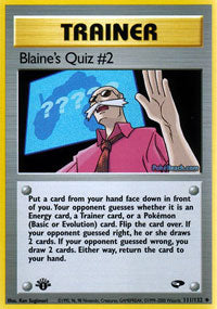 Blaine's Quiz #2 (Gym Challenge) Light Play Unlimited