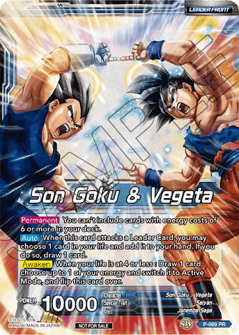 Son Goku &amp; Vegeta // Miracle Strike Gogeta (estampillé or) [P-069]