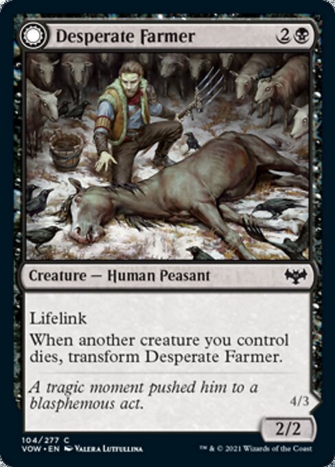 Desperate Farmer / Depraved Harvester (Innistrad: Crimson Vow) Near Mint - Nick Nack's Full Frontal Attack