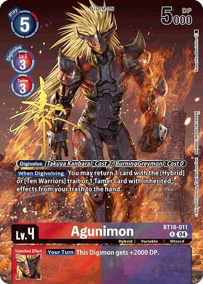 Agunimon (Rare Pull) (World Convergence) Near Mint Foil - Nick Nack's Full Frontal Attack