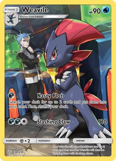 Weavile (Secret) (SM - Cosmic Eclipse) Near Mint Holofoil