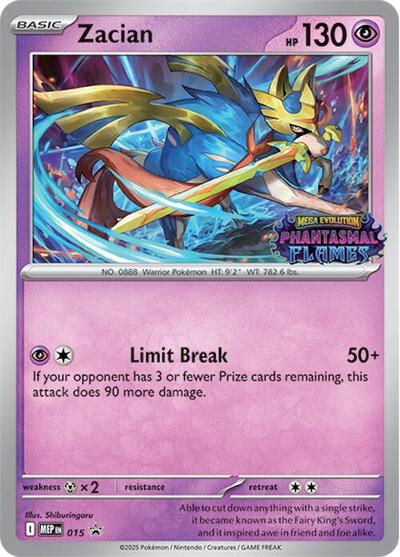 Zacian (Prerelease) (ME: Mega Evolution Promo) Near Mint Holofoil - Nick Nack's Full Frontal Attack