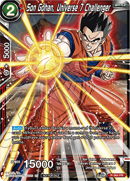 Son Gohan, Challenger de l'Univers 7 (Pack de tournois Boost Unison Warrior Series Vol. 7) (P-364) [Cartes de promotion de tournoi] 