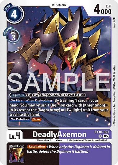 DeadlyAxemon (Sinister Order) Near Mint - Nick Nack's Full Frontal Attack