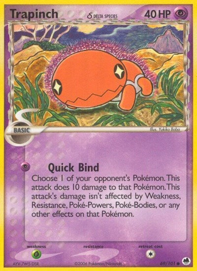 Trapinch - 069/101 (Delta Species) (Dragon Frontiers) Light Play
