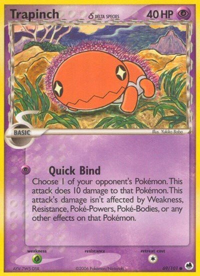 Trapinch - 069/101 (Delta Species) (Dragon Frontiers) Light Play - Nick Nack's Full Frontal Attack
