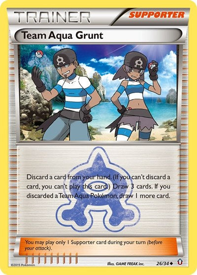 Team Aqua Grunt (Double Crisis) Near Mint Reverse Holofoil