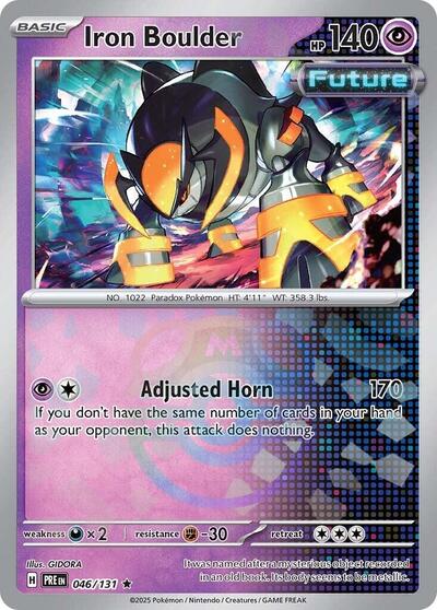 Iron Boulder (Master Ball Pattern) (SV: Prismatic Evolutions) Near Mint Holofoil