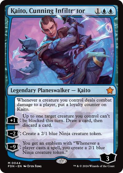 Kaito, Cunning Infiltrator (Foundations) Near Mint Foil - Nick Nack's Full Frontal Attack