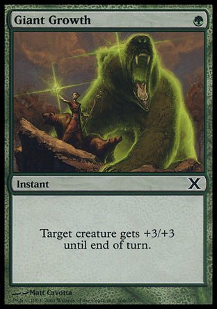 Giant Growth (10th Edition) Light Play - Nick Nack's Full Frontal Attack