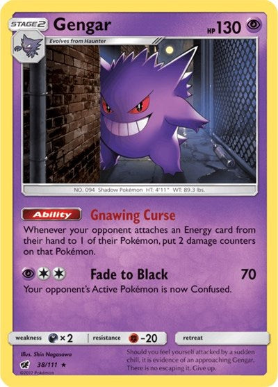 Gengar (SM - Crimson Invasion) Damaged / Poor Reverse Holofoil
