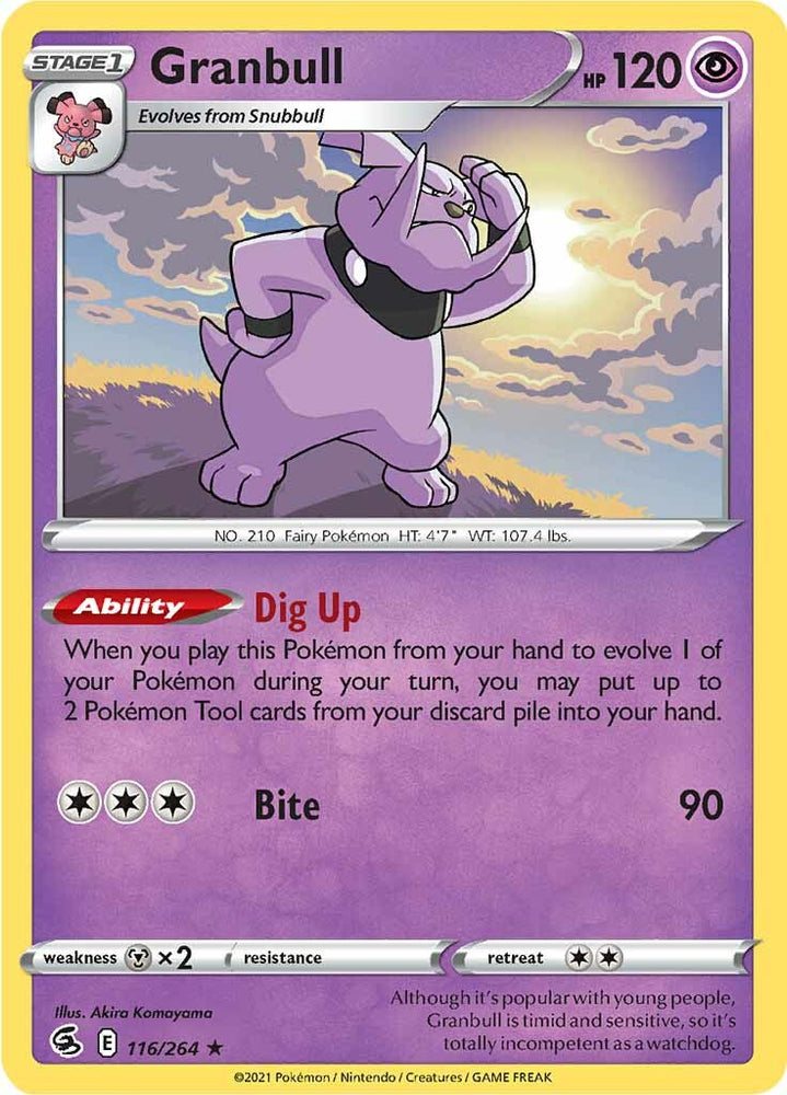 Granbull (116/264) [Épée et bouclier : Frappe de fusion] 