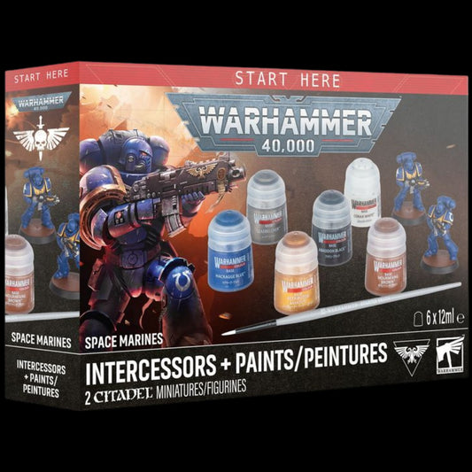 Wahammer 40k - Space Marines - Intercessors + Paints Set - Nick Nack's Full Frontal Attack