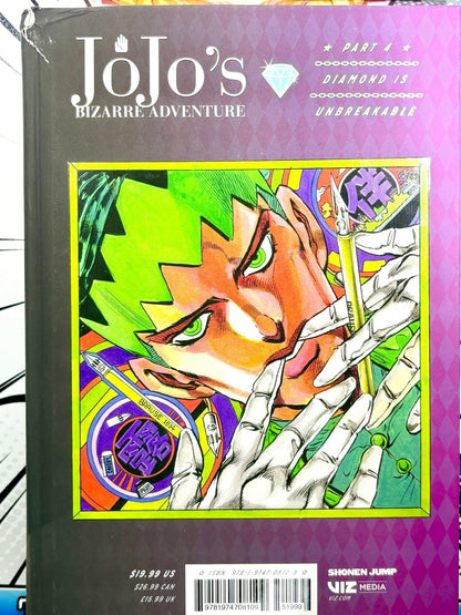 Jojo's Bizarre Adventure Vol 4 Part 4 Diamond is Unbreakable Hardcover - Nick Nack's Full Frontal Attack