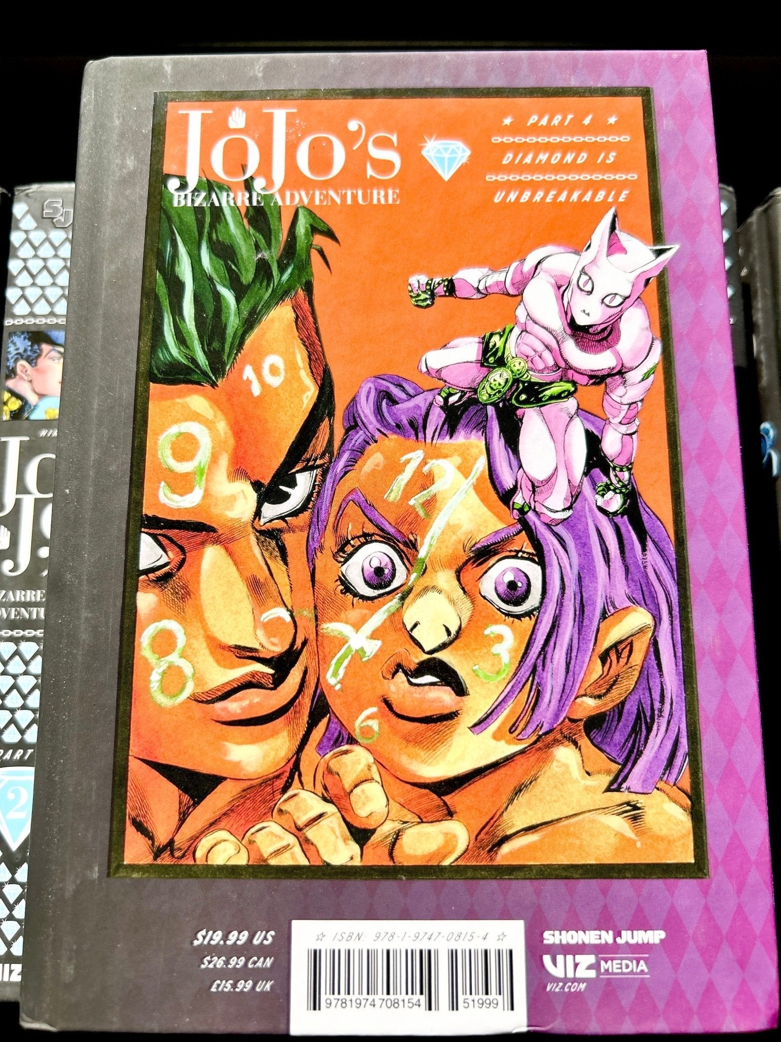 Jojo's Bizarre Adventure Vol 9 Part 4 Diamond is Unbreakable Hardcover - Nick Nack's Full Frontal Attack
