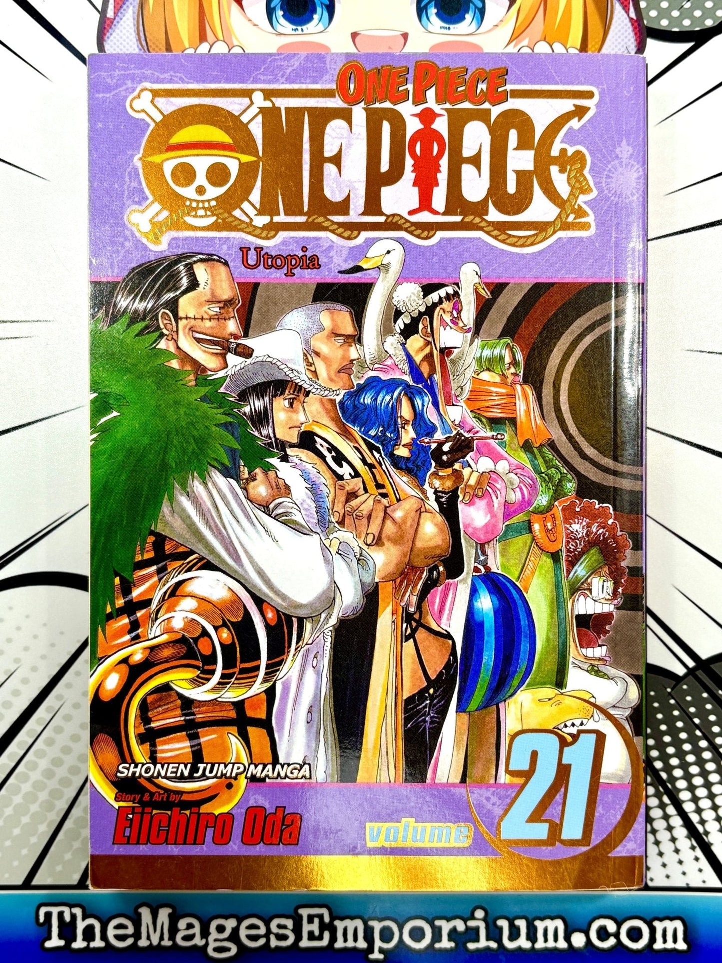 One Piece Vol 21 Gold Foil - Nick Nack's Full Frontal Attack