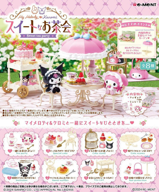 Re-Ment Sanrio My Melody and Kuromi Sweet Tea Party Blind Box - 1 Random Figure - Nick Nack's Full Frontal Attack
