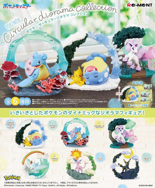 Re-Ment Pokémon Circular Diorama Collection Blind Box - 1 Random Figure - Nick Nack's Full Frontal Attack